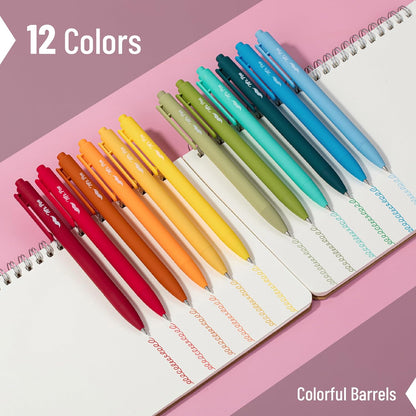 Mr. Pen- Retractable Gel Pens, 12 Pack, Colorful Ink, Fine Point 0.7mm, Fast Dry, Smooth Writing, Cute Pens for Drawing, Writing Planner and School Supplies