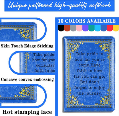 Inspirational Gift Appreciate Lined Journal Notebook Graduation Gift Take Pride In How Far You've Come Writing Notebook Encouragement Gift,1 Pack (Yellow),(Take pride-Yellow)