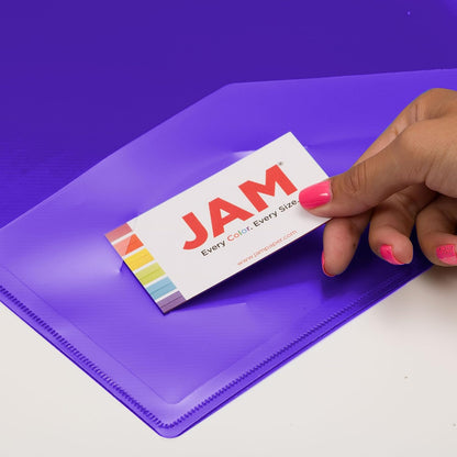 JAM PAPER Plastic 0.75 inch Binder - Clear 3 Ring Binder - Sold Individually