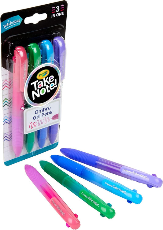 Crayola Colored Gel Pens for Kids and Adult Coloring, Washable Pens Medium Point, 14 Count