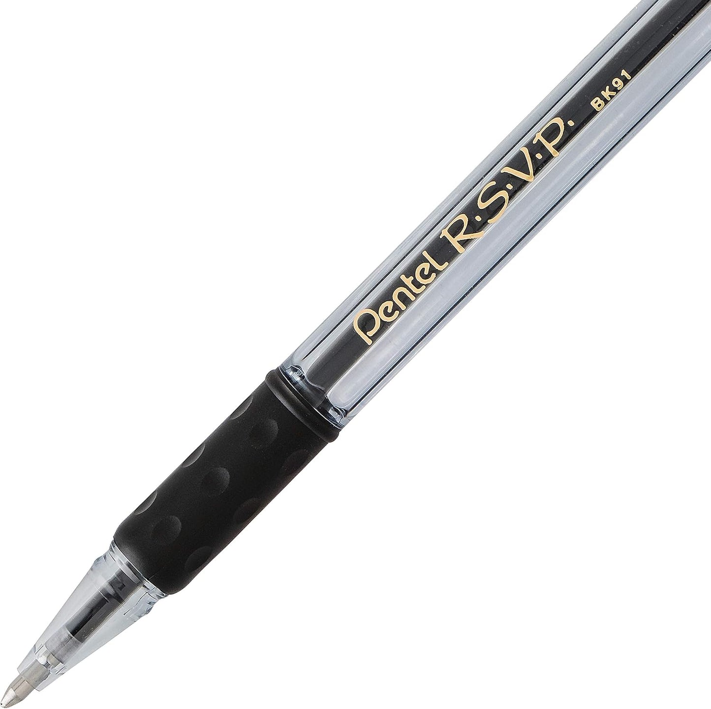 Pentel RSVP Ballpoint Pen, (1.0mm), Medium Line, Assorted Ink, Pack of 8 (BK91CRBP8M)