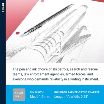 Fisher Space Pen Fine Point Pressurized Cartridge Refill, Red Ink, 2 Pack