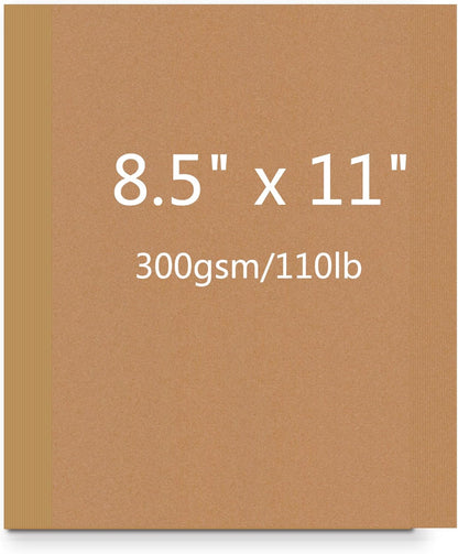 Cover stock Paper, White Cardstock 8.5 x 11, 110 lb/300 gsm Heavy Card Stock for Printer, Card Stock Paper for Invitations, Scrapbooking, Greeting, Crafts, Diy Cards, Decoration, Drawing (White, 25P)