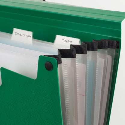 Five Star Expanding File Organizer, 6-Pocket Accordian File Organizer, Bungee Closure, Holds 8-1/2" x 11" Paper, Black (72391)