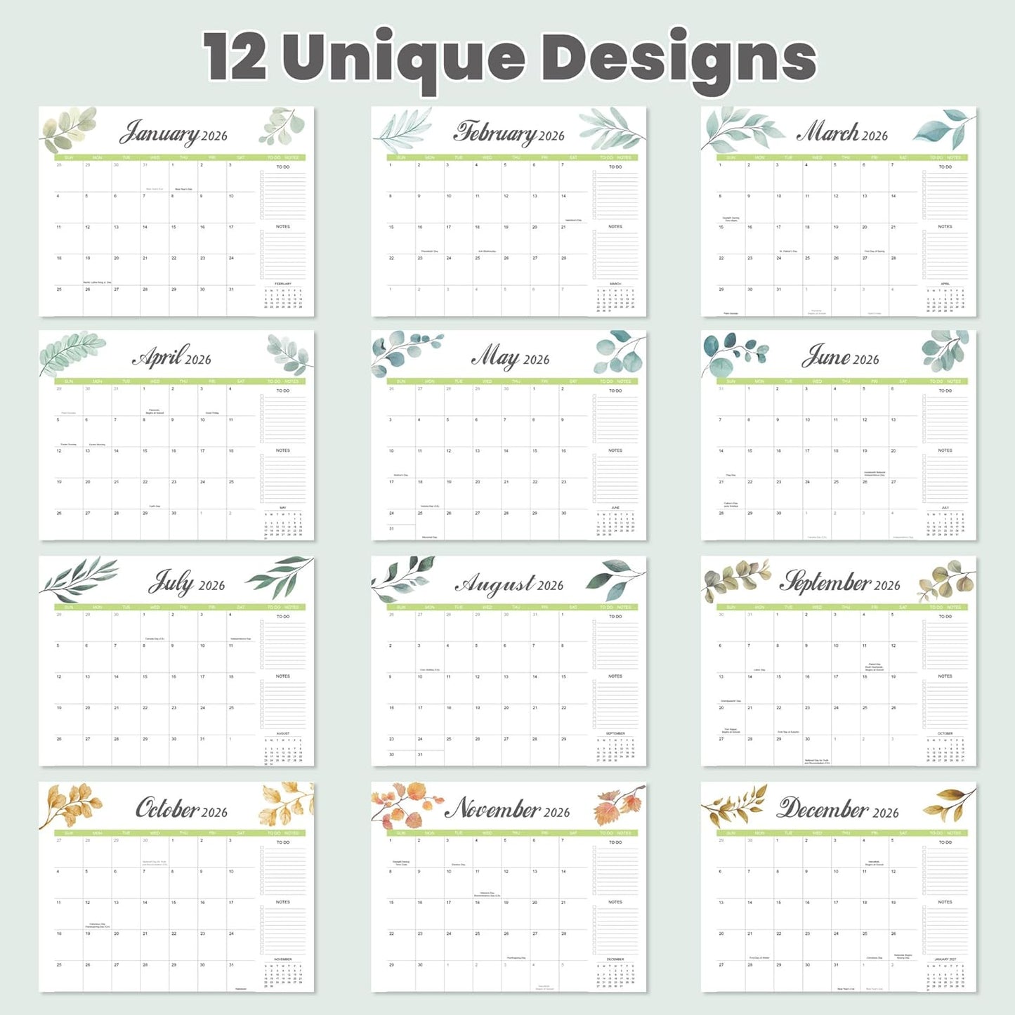 Desk Calendar 2026-2027 with Desk Mat – 22" x 17" Large Desk Pad Calendar Runs from January 2026 to June 2027, Office Supplies Desktop Monthly Calendar for Home & Office