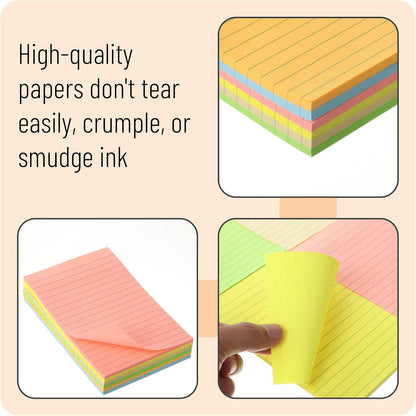 Mr. Pen- Lined Sticky Notes, 3" x 3", 12 Pads, 60 Sheets/Pad, Morandi Color, Bulk Sticky Notes with Lines, Ruled Post Stickies, Memo Pads, Self-Stick Note Pad for Office, School, Home, Study