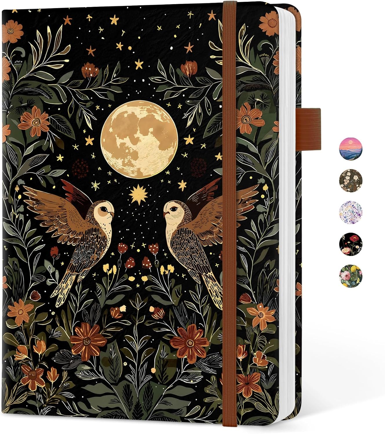 Taja Aesthetic Lined Journal for Women, Pretty 6" x 8" Notebook for Work & Note with 160 College Ruled Pages, Hardcover Leather Notebook for Journaling, Note Taking, Bible Study, Hummingbird