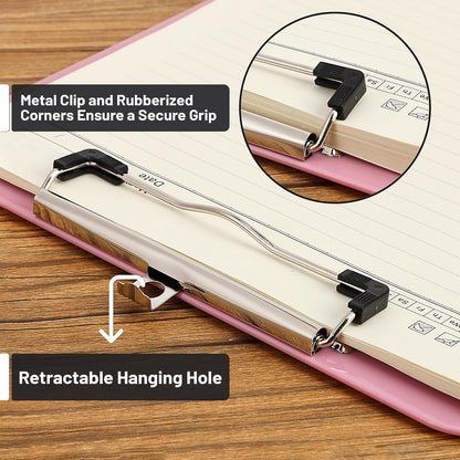 Mr. Pen- Plastic Clipboard, 12.5" x 9", 2 Pack, Clipboard Plastic, Low-Profile Metal Clip with Retractable Hanging Hole