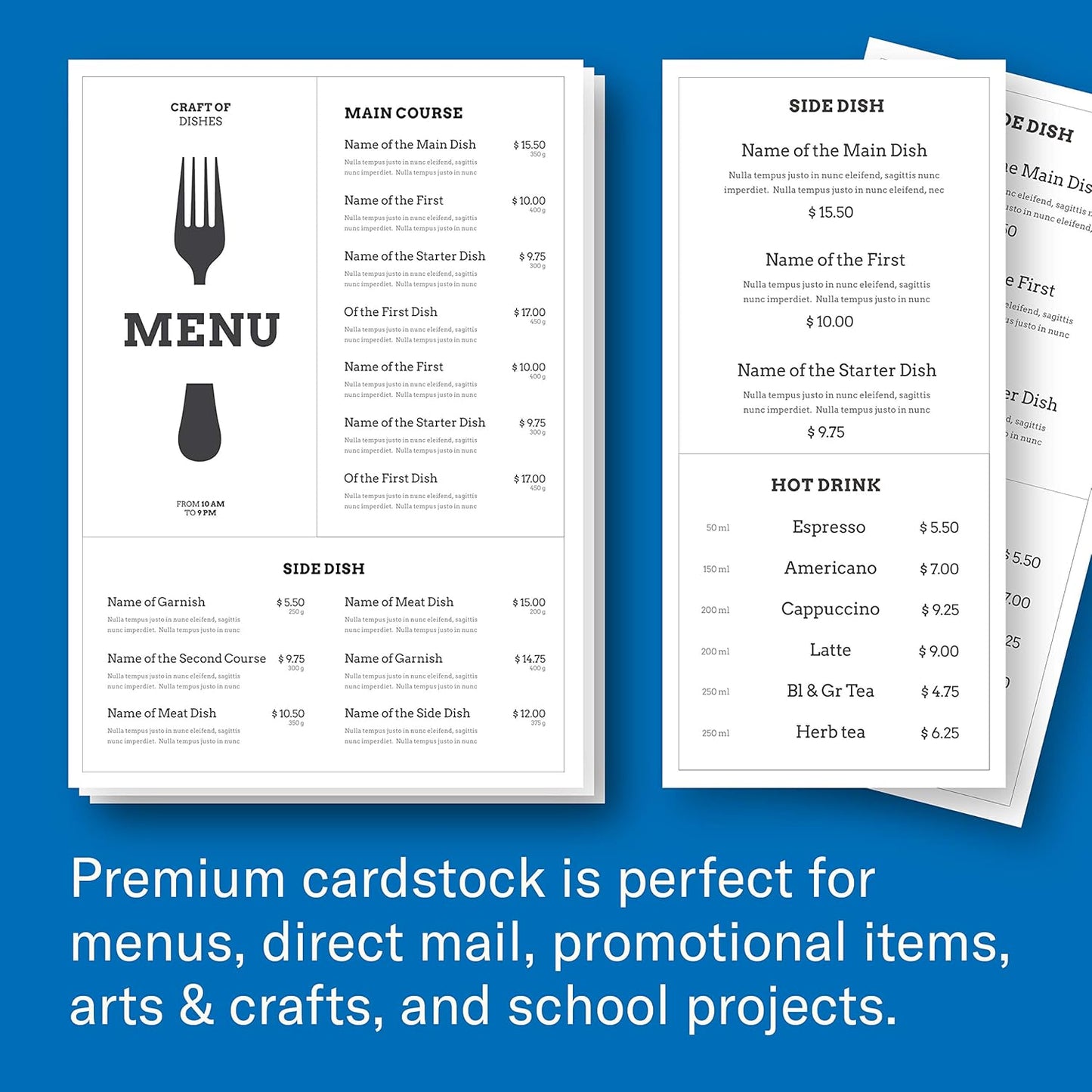 Hammermill White Cardstock, 110 lb, 8.5 x 11 White Cardstock - Thick Card Stock, Made in the USA, 168380C, 3 Pack (600 Sheets)