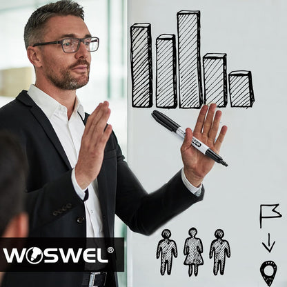 WOSWEL Dry Erase Markers,24 Pack Black Chisel Tip Whiteboard Markers, Chisel Point Low Odor Dry Erase Marker for School Office and Home