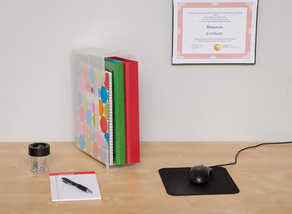 IRIS USA Magazine Holder, Compact File Storage Mini File Organizer for Desk and Home Office, Personal File Organizer for Papers and Magazines, Space-Saving Storage Set 6 Pack, Black