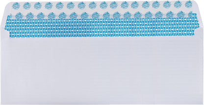 Aimoh #10 Security Self Seal Envelopes – 100 Qty |No Window, EnveGuard, 4⅛ x 9½", White, 24 LB, 100 Count (34100)