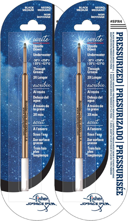 Fisher Space Pen Fine Point Pressurized Cartridge Refill, Red Ink, 2 Pack