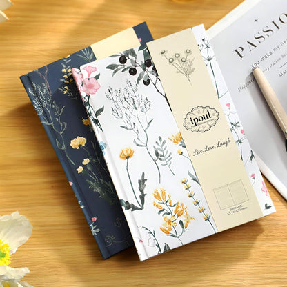 ipoul Flower Notebook, A5, 6x8, Hardcover, Lay Flat, Lined Paper, Journal for Women, Writing Notebook, Pretty, Hibiscus, Pink, Birthday Gifts for Women, Wedding Shower Gifts, Mothers Day Gift