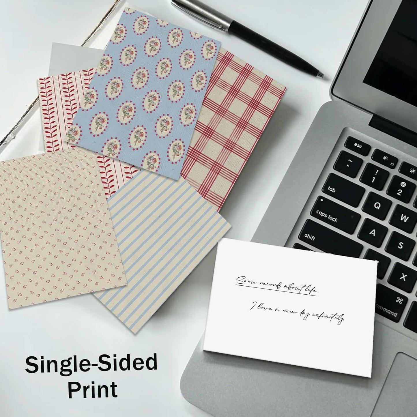 PRSTINCOL Scrapbook Paper,16 Sheets 4.1x5.8 Inch Vintage Stripe Style Scrapbook Supplies,Single-Sided Vivid Origami Decoupage Paper for DIY Crafts, Card Making, Art Journaling