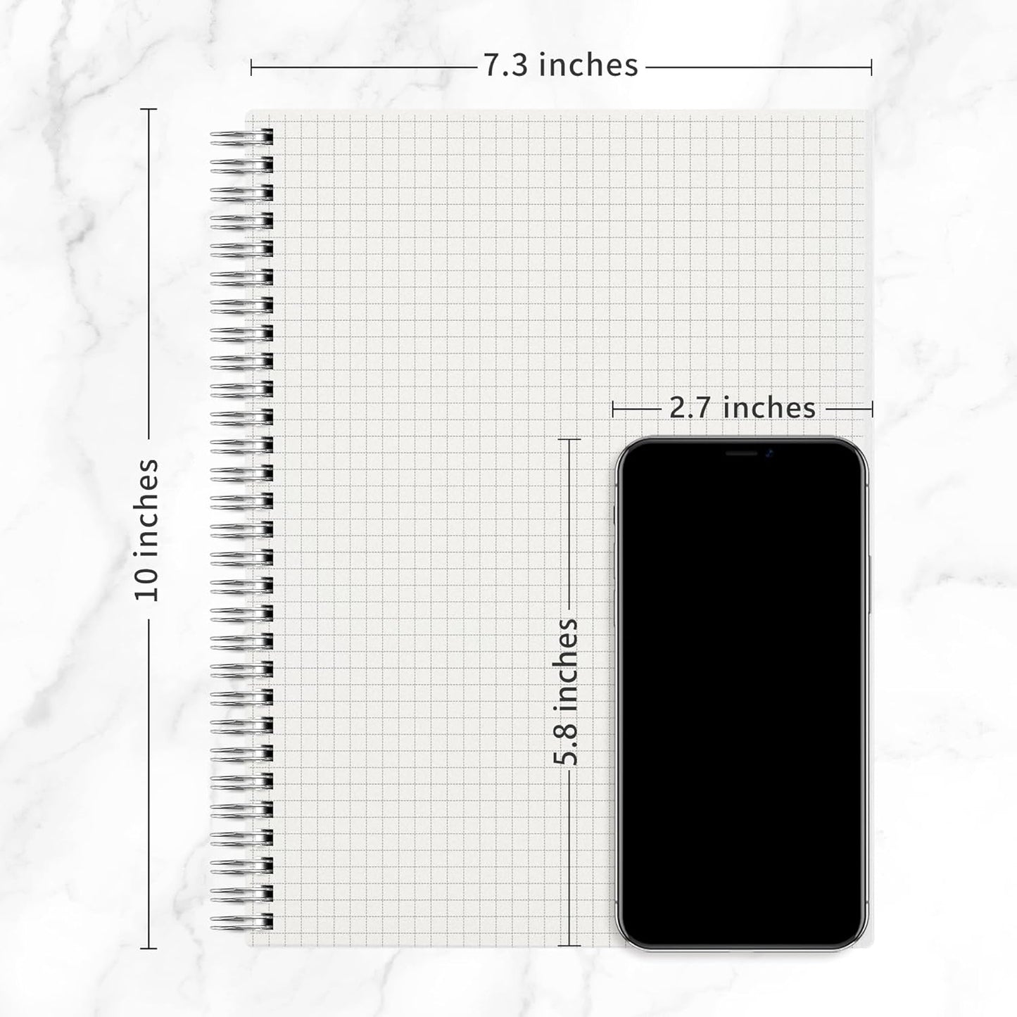 RETTACY Blank Journal Notebook, 3-Pack, 160 Pages per Pack, A5 Medium Size (5.7'' × 8.3''), 100 GSM Thick Paper, Spiral-bound, Flexible Plastic Cover, for Sketching, Drawing, Painting