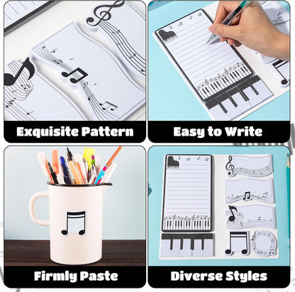 B1ykin Cute Sticky Notes Set - Stay Alive Skeleton Shaped Self-Stick Notes Pad, 550 Sheets Writing Memo Pages Sticky Notepad for Teacher Appreciation Gifts, School Office Supplies (Funny Skeleton) - Colors B