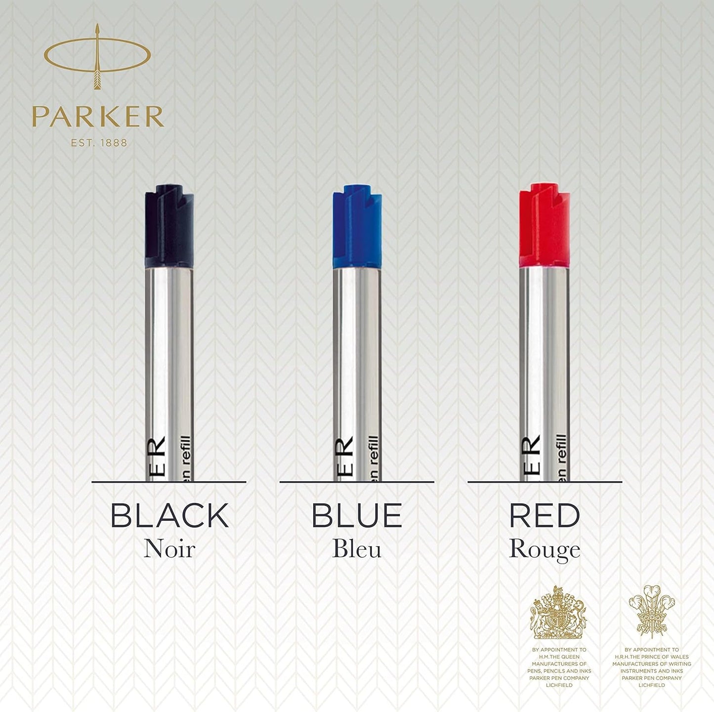 PARKER QUINKflow Ballpoint Pen Ink Refill, Medium Tip, Blue, 1 Count