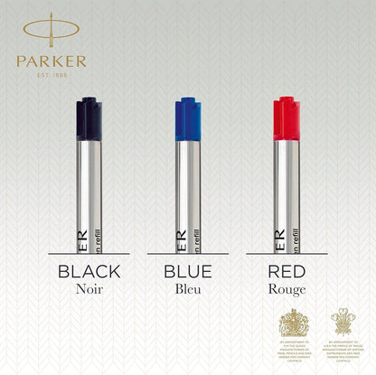 PARKER QUINKflow Ballpoint Pen Ink Refill, Medium Tip, Blue, 1 Count