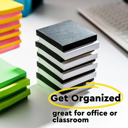 Post-it Super Sticky Notes, 5 Sticky Note Pads, 3 x 3 in., School Supplies, Office Products, for Vertical Surfaces, Monitors, Walls and Windows, First Snow White