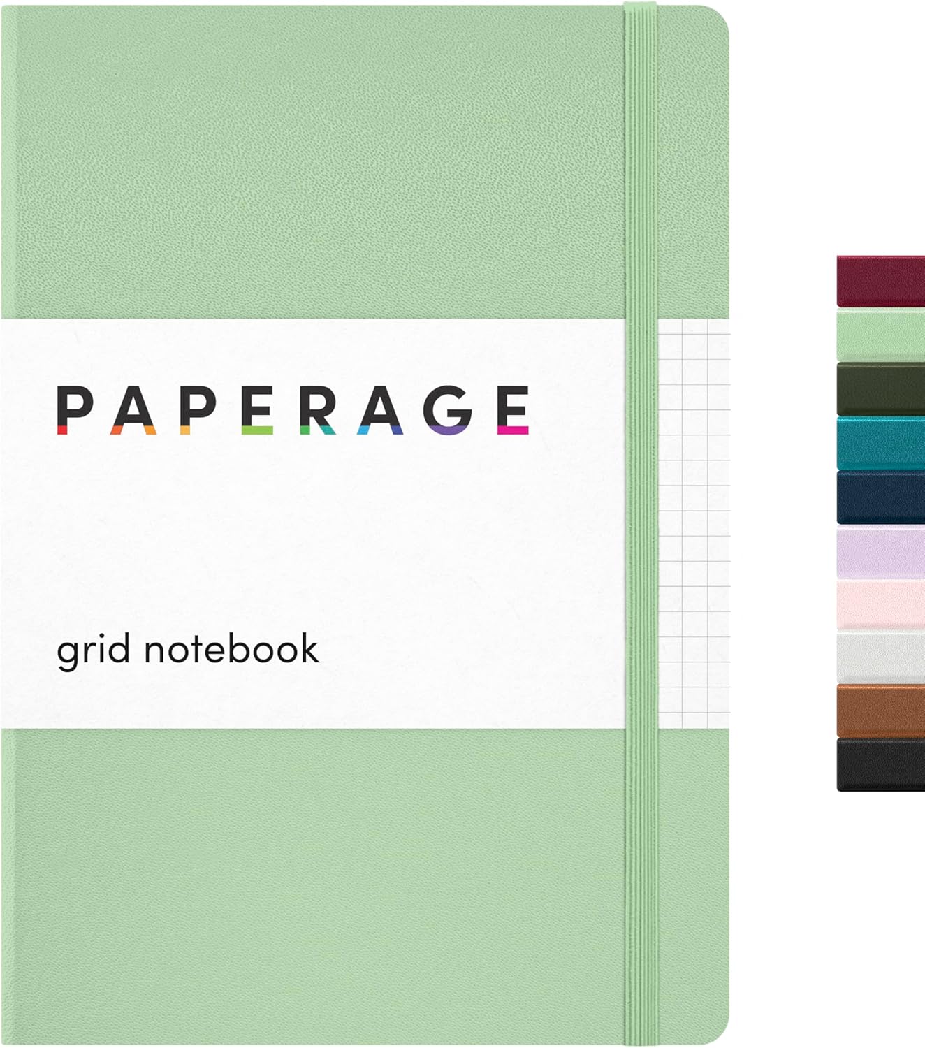 PAPERAGE Lined Journal Notebook, (Black), 160 Pages, Medium 5.6 in x 8 in - 100 GSM Thick Paper – Hardcover Journaling Notebook for Work, School & Note Taking
