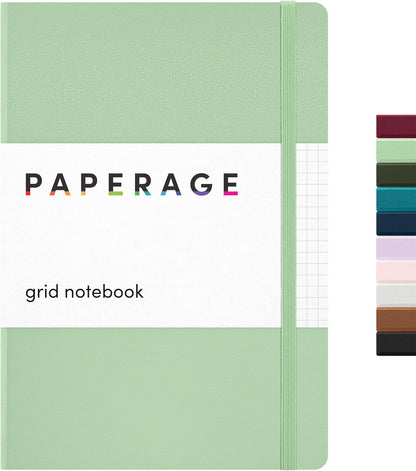 PAPERAGE Lined Journal Notebook, (Black), 160 Pages, Medium 5.6 in x 8 in - 100 GSM Thick Paper – Hardcover Journaling Notebook for Work, School & Note Taking