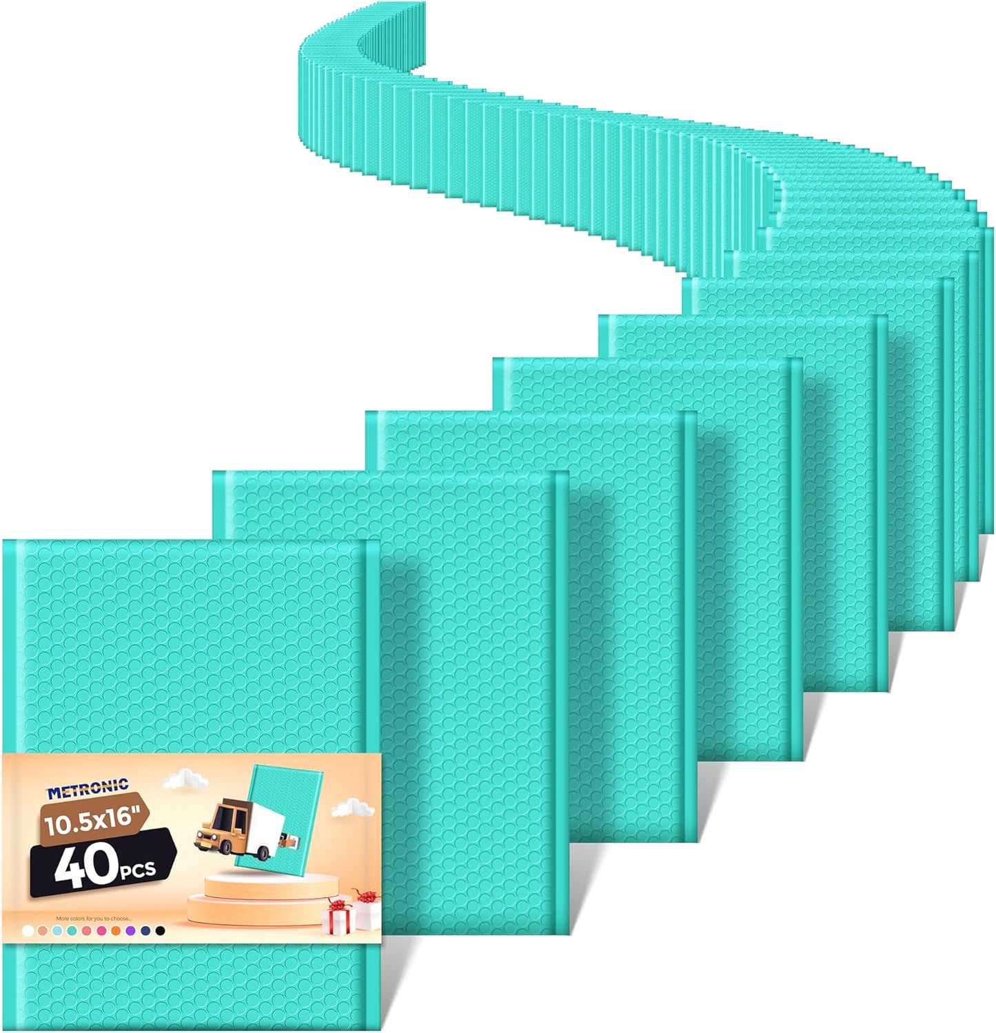 Metronic Bubble Mailers 8.5x12" 40 Pack Black Padded Envelopes Usable Size 8.5 x 11" Strong Adhesion Bubble Envelopes Medium Mailing Envelopes Bubble Padded for Small Business Shipping Books Clothes