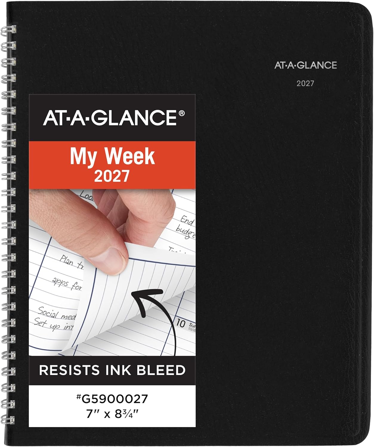 AT-A-GLANCE 2026 Appointment Book Planner, Weekly, 5" x 8", Small, DayMinder, Black (G2000026)