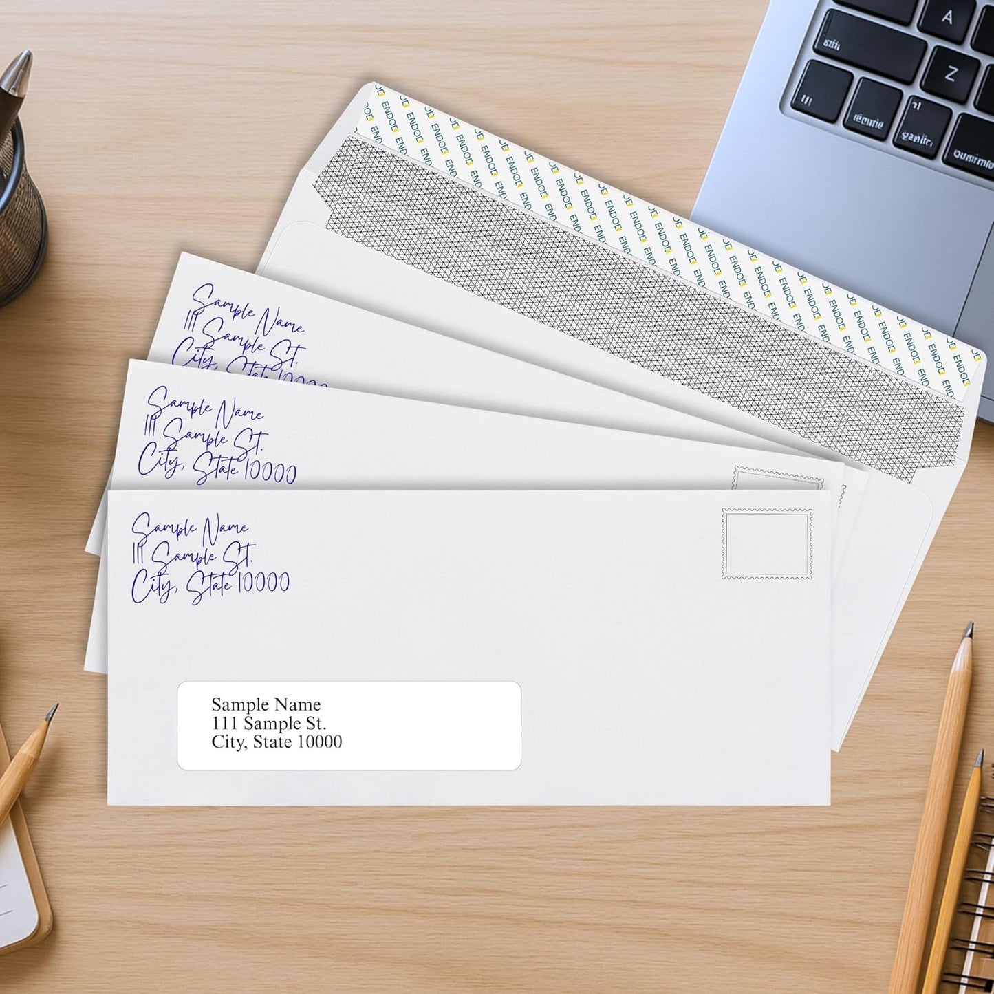 #10 Window Envelopes Self Seal - 100/pack Peel & Seal Closure, Security Tinted Envelopes for Quickbooks Invoices & Business Statements - Letter Size 4-1/8 x 9-1/2 inch 24lb Paper