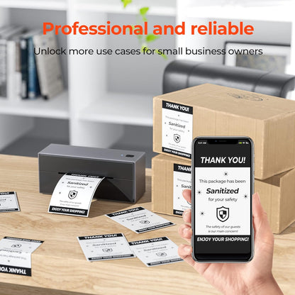 MUNBYN Thermal Direct Shipping Label (Pack of 500 4x6 Per Fanfold Labels) - Commercial Grade