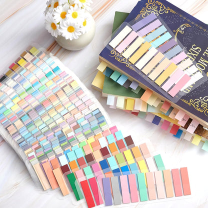 ReliThick 8000 Pcs Writable Sticky Tabs, 40 Colors Book Notes for Annotating Books, Self-Adhesive Index Tabs for Bible, Planner, Notebook, School & Office Supplies