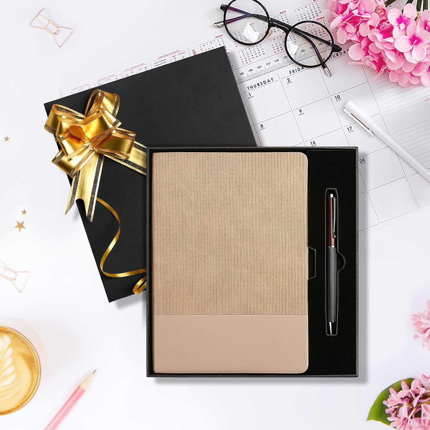 Lined Journal Notebook for Work College Ruled Note Book 5.79"x8.27"A5 PU Leather Daily Journaling 216 Pages for Women Men Writing Home School Supplies Business (Dark Green)