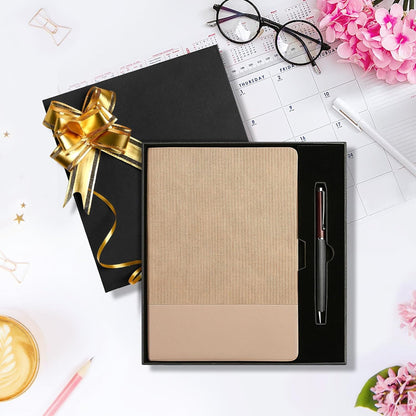 Lined Journal Notebook for Work College Ruled Note Book 5.79"x8.27"A5 PU Leather Daily Journaling 216 Pages for Women Men Writing Home School Supplies Business (Dark Green)