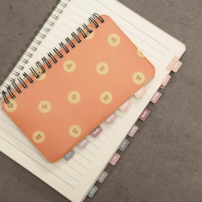Lumintutu Laminated Planner Monthly Stickers,40 Adhesive Plan Tabs for Notebooks (2 Sets 12 Month Tabs and 16 Blank Tabs), Calendar Monthly Divider Set (Cappuccino)