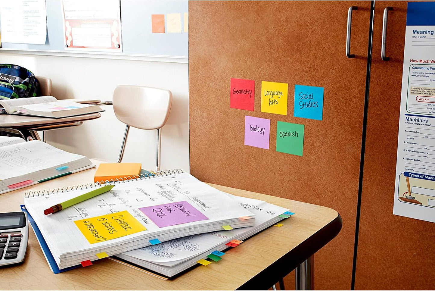 Post-it Super Sticky Notes, 5 Sticky Note Pads, 3 x 3 in., School Supplies, Office Products, for Vertical Surfaces, Monitors, Walls and Windows, First Snow White