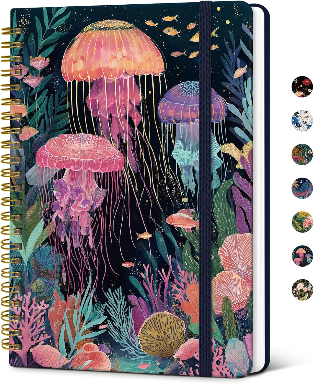 Taja Lined Spiral Notebook Journal for Women A5(5.8" × 8.3"), Cute Hardcover Notebook for Work, School & Note Taking, Pretty College Ruled Journal for Writing, 140 Pages, Sunset