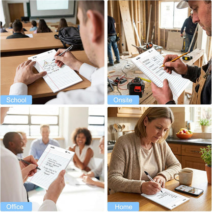 ViVin Legal Pads 8.5 x 11 Inch, Wide Ruled Note Pads, 12 Pack, 50 Sheet/Pad, Perforated Writing Pads, Notepads for Office Home School, 600 Sheets, White Paper
