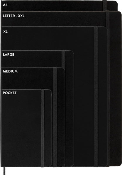 Caderno Clássico, Preto, Capa Dura, Sem Pauta, Tamanho Bolso