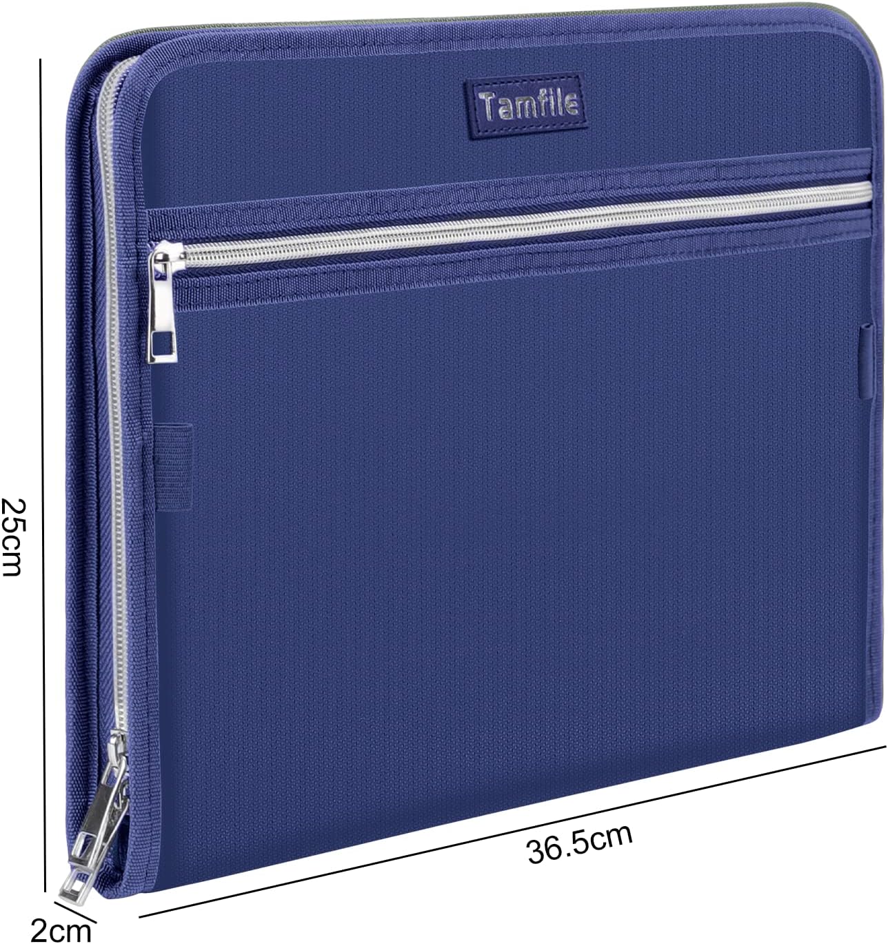 Tamfile Fireproof Accordion File Organizer with Handle, 13 Pocket Transparent Expanding File Folder with Zipper & Labels, File Folder with Multi-Pockets Paper Organizer Folder for Letter A4 Files