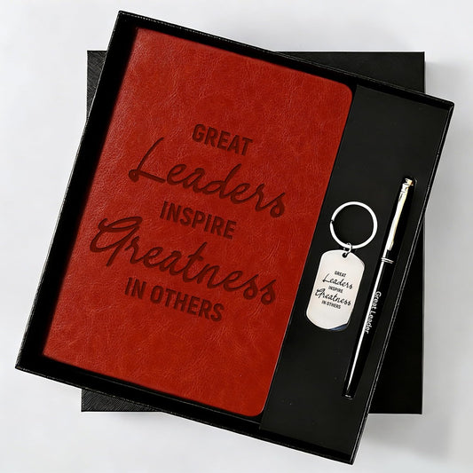 Pink Lined Journal for Women,Boss Appreciation Valentine's Day Gift Leadership Gift,Great Leaders Inspire Greatness in Others,A5 Size (5.7" x 8.3") 200 Pages 100 GSM Thick Paper(Pink)