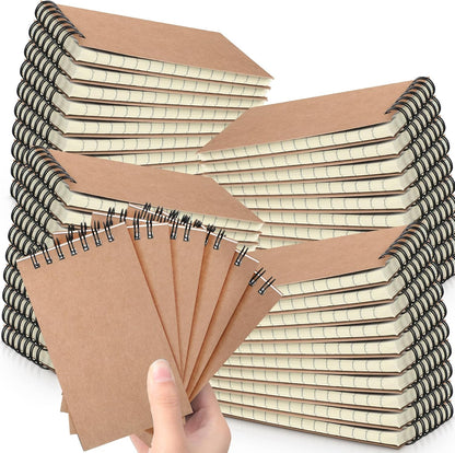 Tenceur 2 Pcs Pocket Notebook Bulk Small 3x5 Inch Spiral Notepads Mini Top Bound Notebook with Lined 120 Pages Ruled Memo Pads for Office College Nurse Essentials Back to School Gift (Black)