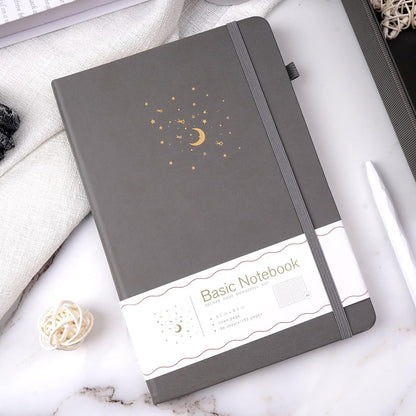 CAGIE Journal Notebook for Women Men, Hardcover Lined Notebooks Journals for Writing Work Journaling Note Taking Diary with Pen Loop (Black Ruled), Gifts, 5.7" x 8.3", 196 Pages