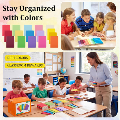 Handepo 100 Pack A5 Composition Notebooks 72 Pages/36 Sheets Ruled Lined Composition Kraft Notebooks Bulk Soft Cover Journals Travel Memo for Students Classroom Office Supplies(a5, Colourful)