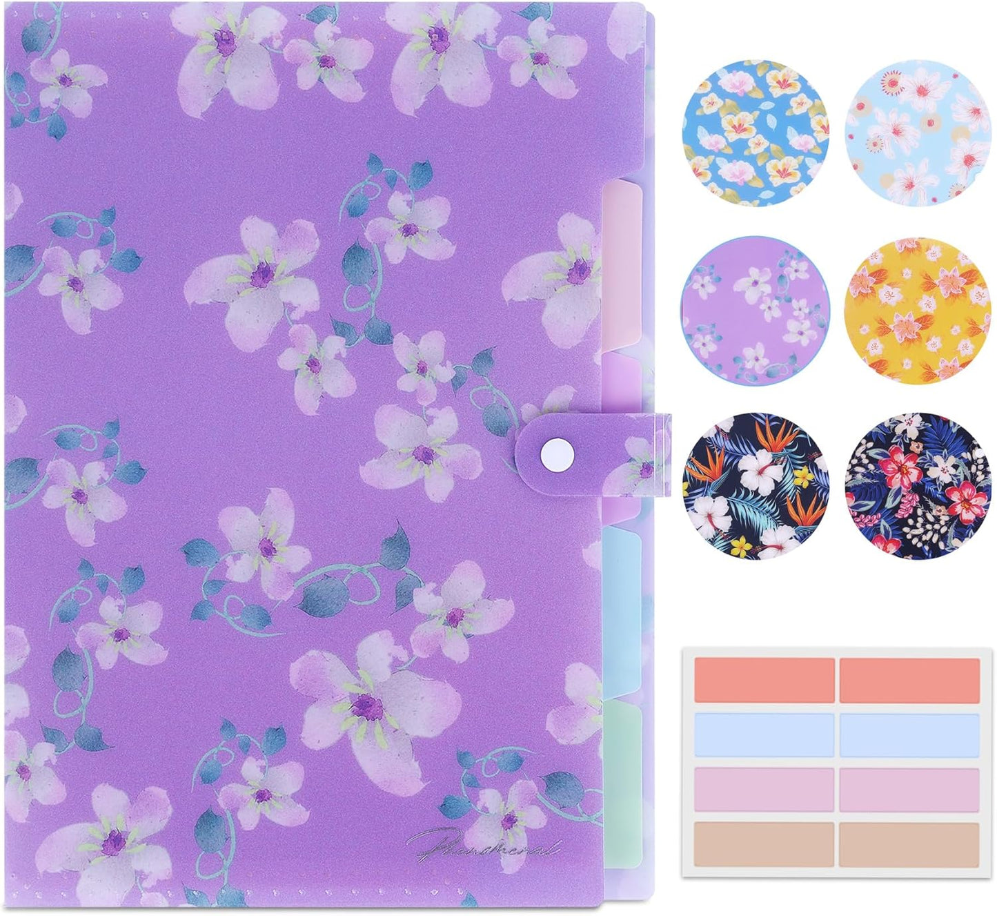Forest Series Expanding File Folder Stylish Funky Cute Retro Document Organizer with Natural Scenes for Students,Teachers & Freelancers - Blue Butterfly