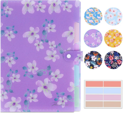 Forest Series Expanding File Folder Stylish Funky Cute Retro Document Organizer with Natural Scenes for Students,Teachers & Freelancers - Blue Butterfly