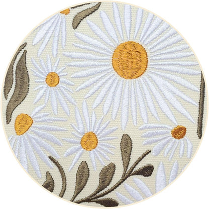 Lady Jayne Embroidered Canvas Hardcover Journal with 192 Lined Pages, 6” x 8.5” – Flower Market Poppy (83289)