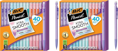 BIC Xtra Smooth Mechanical Pencil with 0.7 mm Medium Point, Refillable and Retractable, 40-Count Pack