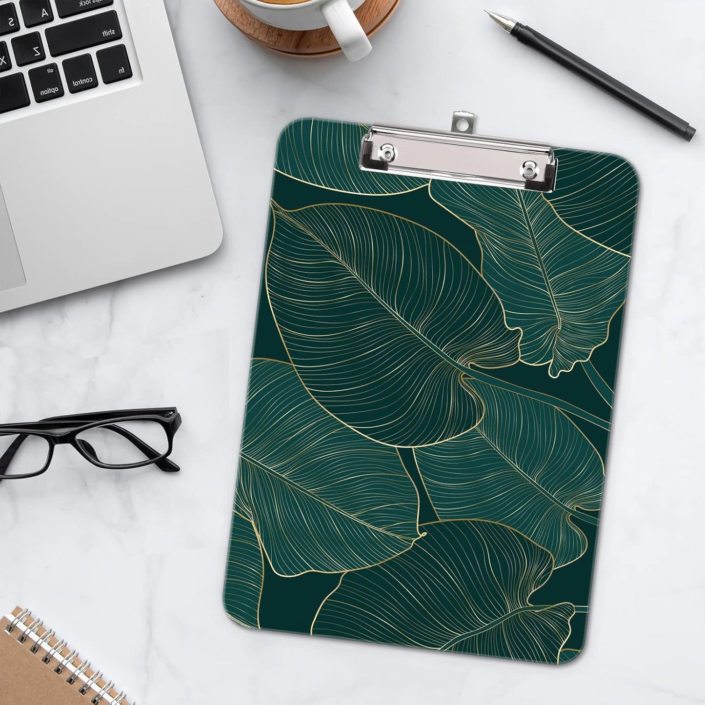 Hongri Plastic Cute Clipboard, Letter Size for Students, Teacher, Woman and Kids, Low Profile Clip, Decorative Pattern, Size 9 x 12.5 in, Dream Marble