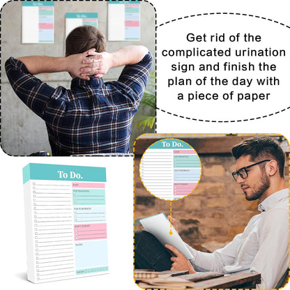 Spakon 300 Sheets Daily to Do List Notepad Notebook Library Card to Do Planner Checklist Memo Writing Pad Schedule Reminder Office Homework Planner for Task, 6" x 8(Retro,Beige)