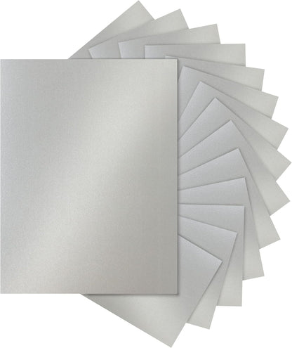 Silunkia 120 Sheets Cream Shimmer Cardstock 8.5 x 11 Off White Paper, 250gsm/92lb Premium Glossy Paper Card Stock for DIY Cards Making, Wedding Invitations, Anniversaries, Business Cards, Menus